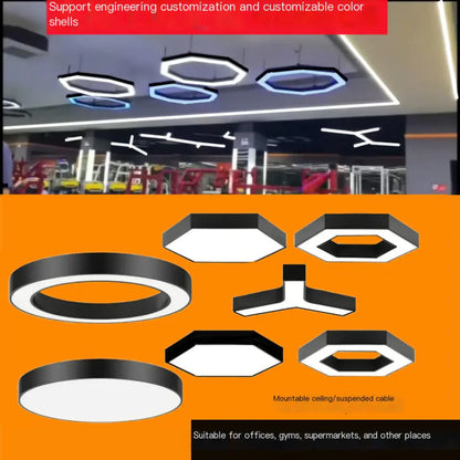 Hexagonal Honeycomb Pendant Light for Gym & Office